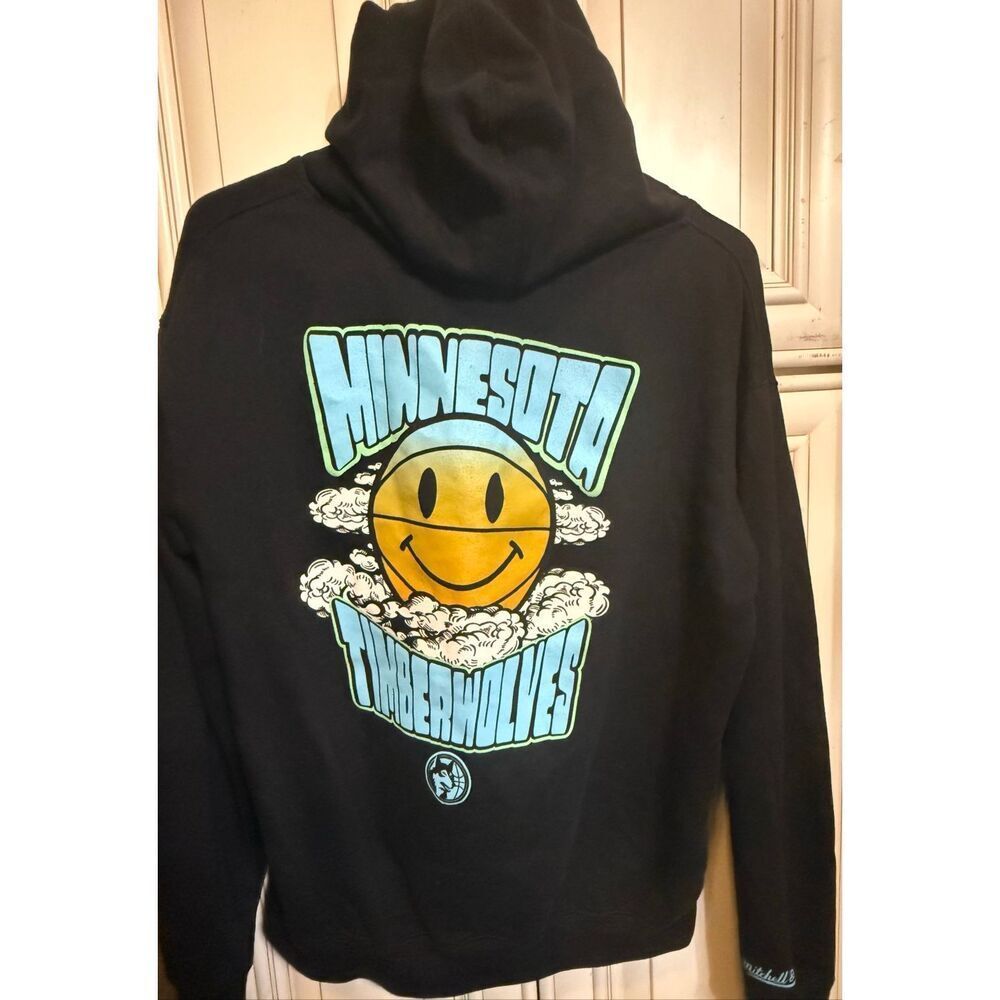 Mitchell & Ness Youth Minnesota Timberwolves Emoji Graphic Hoodie Black Size XL